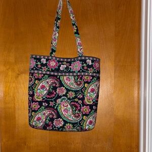 Vera Bradley Black Floral Paisley Tote